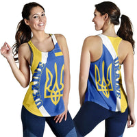 Ukraine Women's Racerback Tank Half Cirlce RLT7 - Wonder Print Shop