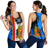 Congo Coat Of Arms Women's Racerback Tank , Flag Style RLT13 - Wonder Print Shop