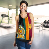 Sri Lanka Coat Of Arm Flag Women's Racerback Tank RLT7 - Wonder Print Shop