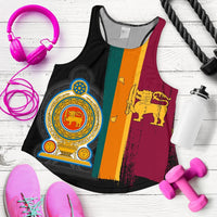 Sri Lanka Coat Of Arm Flag Women's Racerback Tank RLT7 - Wonder Print Shop
