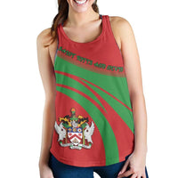 Saint Kitts and Nevis Coat Of Arms Women Tanktop Cricket RLT6 - Wonder Print Shop