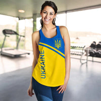 Ukraine Women's Racerback Tank Curve Version RLT7 - Wonder Print Shop