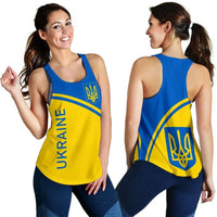 Ukraine Women's Racerback Tank Curve Version RLT7 - Wonder Print Shop
