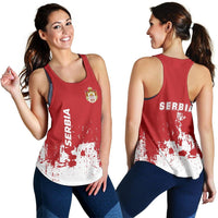 Serbia Women Racerback Tank Smudge Style RLT7 - Wonder Print Shop