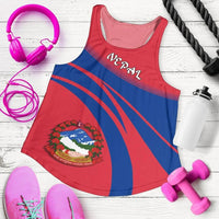 Nepal Coat Of Arms Women Tanktop Cricket RLT7 - Wonder Print Shop