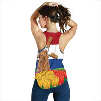 Netherlands Windmill and Tulips Women Racerback Tank RLT7 - Wonder Print Shop
