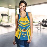Sweden Coat Of Arms Women Racerback Tank My Style RLT7 - Wonder Print Shop