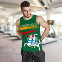 Lithuania Flag Men's Tank Top - Map Version RLT6 - Wonder Print Shop