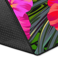 The Philippines Polynesian Area Rug Hibiscus and Banana Leaves RLT6 - Wonder Print Shop