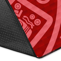 Mexico Area Rug Mexico Coat Of Arms With Aztec Patterns RLT13 - Wonder Print Shop