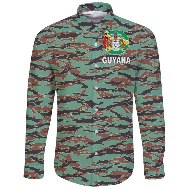 army-guyana-tiger-stripe-camouflage-seamless-flag-and-coat-of-arms-long-sleeve-button-shirt