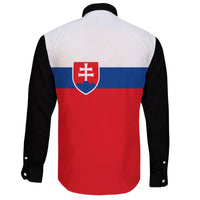 Slovakia Long Sleeve Button Shirt RLT13 - Wonder Print Shop
