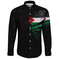 Palestine In Me Long Sleeve Button Shirt Special Grunge Style RLT13 - Wonder Print Shop