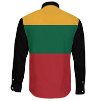 Lithuania Long Sleeve Button Shirt RLT6 - Wonder Print Shop