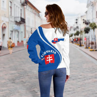 Slovakia Women's Off Shoulder Sweater, Generation RLT13 - Wonder Print Shop