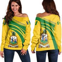 Saint Vincent and the Grenadines Coat Of Arms Shoulder Sweater Cricket RLT13 - Wonder Print Shop