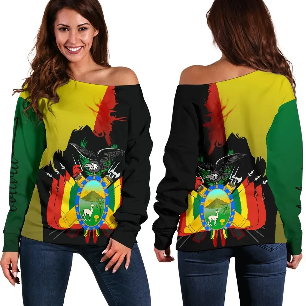 bolivia-flagcoat-of-arms-off-shoulder-sweater