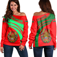 Belarus Coat Of Arms Shoulder Sweater Cricket RLT6 - Wonder Print Shop