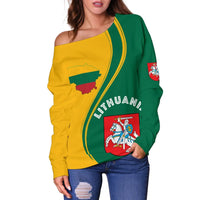 Lithuania Women's Off Shoulder Sweater, Generation RLT6 - Wonder Print Shop