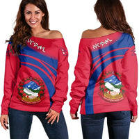 Nepal Coat Of Arms Shoulder Sweater Cricket RLT7 - Wonder Print Shop