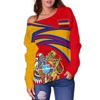 Armenia Off Shoulder Sweater RLT8 - Wonder Print Shop