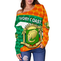 Ivory Coast Women Off Shoulder Sweater Sporty Style RLT7 - Wonder Print Shop