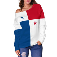 Panama Off Shoulder Sweater Original Flag RLT13 - Wonder Print Shop