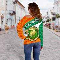 Ivory Coast Women Off Shoulder Sweater Sporty Style RLT7 - Wonder Print Shop