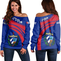 Cuba Coat Of Arms Shoulder Sweater Cricket RLT13 - Wonder Print Shop
