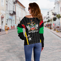 Saint Kitts and Nevis Off Shoulder Sweater Exclusive Edition RLT6 - Wonder Print Shop