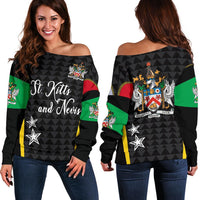Saint Kitts and Nevis Off Shoulder Sweater Exclusive Edition RLT6 - Wonder Print Shop