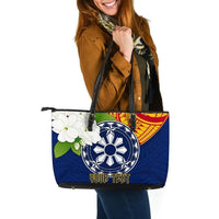 The Philippines Personalised Leather Tote Bag Filipino Sampaguita RLT6 - Wonder Print Shop
