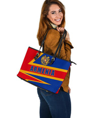 Armenia Leather Tote Bag - Armenia Pride RLT8 - Wonder Print Shop