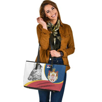 Serbia Leather Tote Bag Flag Of Serbia RLT7 - Wonder Print Shop