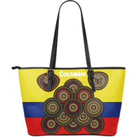 Colombia Sombrero Vueltiao Hat Leather Tote Bag RLT7 - Wonder Print Shop