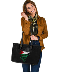 Palestine In Me Leather Tote Special Grunge Style RLT13 - Wonder Print Shop
