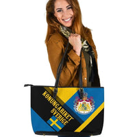 Sweden Leather Tote Bag Kingdom Of Sweden RLT7 - Wonder Print Shop
