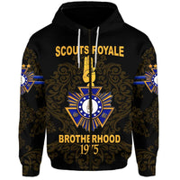 Scouts Royale Brotherhood SRB Zip Hoodie Unique Version Black LT8 - Wonder Print Shop
