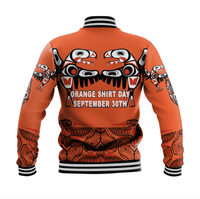 Orange Shirt Day Baseball Jacket Every Child Matters Totem Bird Indigenous LT8 - Wonder Print Shop