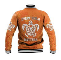 Orange Shirt Day Baseball Jacket Every Child Matters Baby Turtle With Heart LT8 - Wonder Print Shop