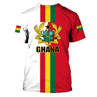 Ghana Flag T Shirt ver1 White LT20 - Wonder Print Shop