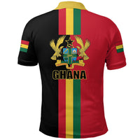 Ghana Flag Polo Shirt ver1 Black LT20 - Wonder Print Shop