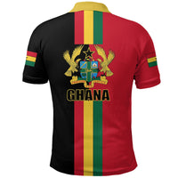 Ghana Flag Polo Shirt ver1 Black LT20 - Wonder Print Shop