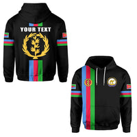 Custom Eritrea Hoodie Striped Black LT13 - Wonder Print Shop