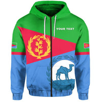 Custom Eritrea Zip Hoodie Flag 02 LT13 - Wonder Print Shop