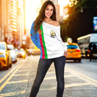Eritrea Women Off Shoulder Striped 02 LT13 - Wonder Print Shop