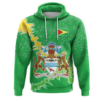 Guyana Christmas Hoodie Coat Of Arms X Style RLT8 - Wonder Print Shop
