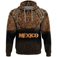 Mexico Aztec Hoodie The Ancient Aztec Calendar RLT13 - Wonder Print Shop