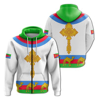 Eritrea Zip Hoodie Cross Flag Camel White LT13 - Wonder Print Shop