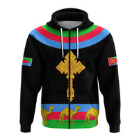 Eritrea Zip Hoodie Cross Flag Camel Black LT13 - Wonder Print Shop
